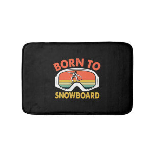 Tapis De Bain Né À Snowboard