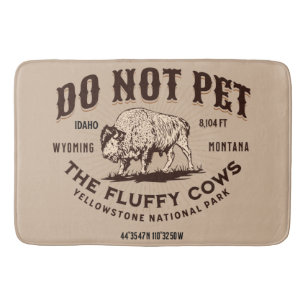 Tapis De Bain Ne Caressez Pas Les Vaches Douces Bison De Yellows
