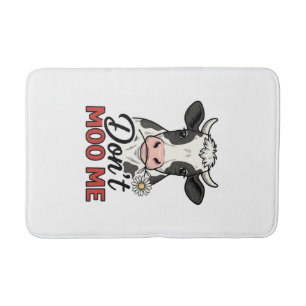 Tapis De Bain Ne me moo pas drôle vache gravure vintage