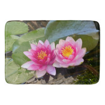 Tapis de bain nénuphar