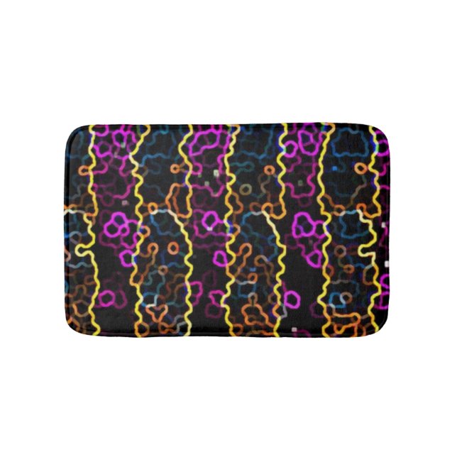 Tapis De Bain "Neon on Black" brillant (Devant)