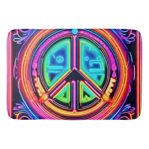 Tapis De Bain Neon Peace Mandala