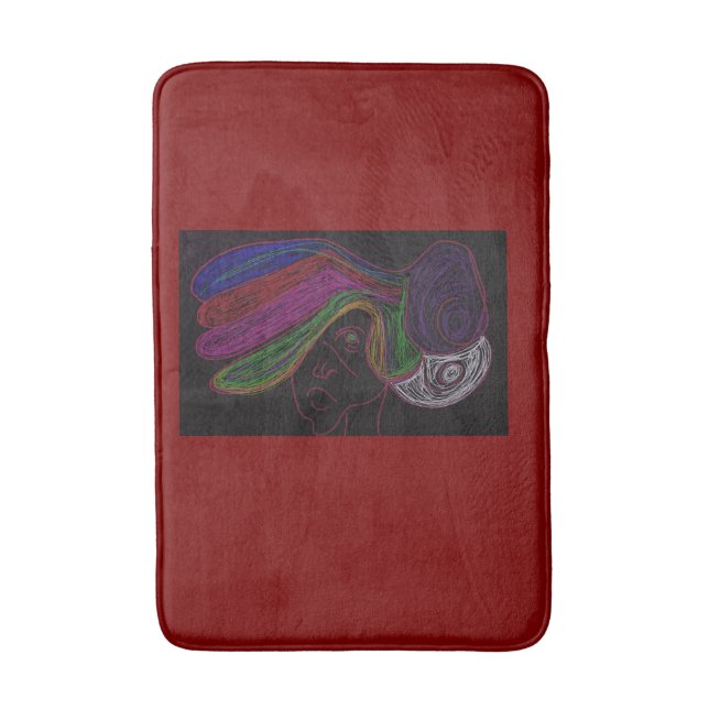 Tapis De Bain Neon Silhouette (Devant (Vertical))