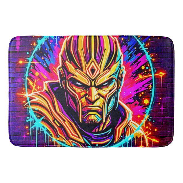 Tapis De Bain Neon Warrior Power Art (Devant)