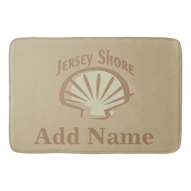 Tapis De Bain New Jersey Shore, ajouter du texte (Devant)
