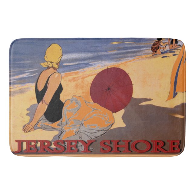 Tapis De Bain New Jersey Shore, ajouter du texte (Devant)