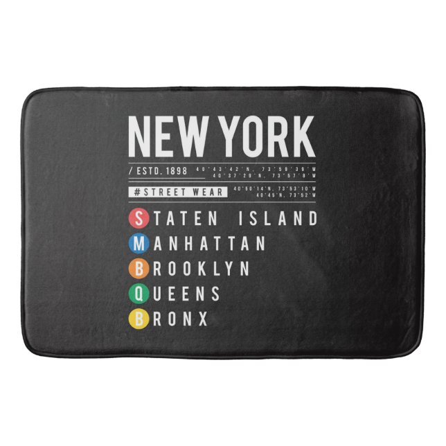 Tapis De Bain New York 5 Boroughs (Devant)