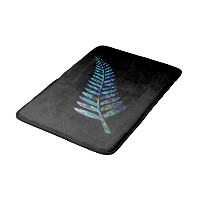 TAPIS DE BAIN NEW ZEALAND FERN SIMPLE PAUA (Angle)