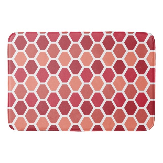Tapis De Bain Nid d'abeille en rouges (Devant)