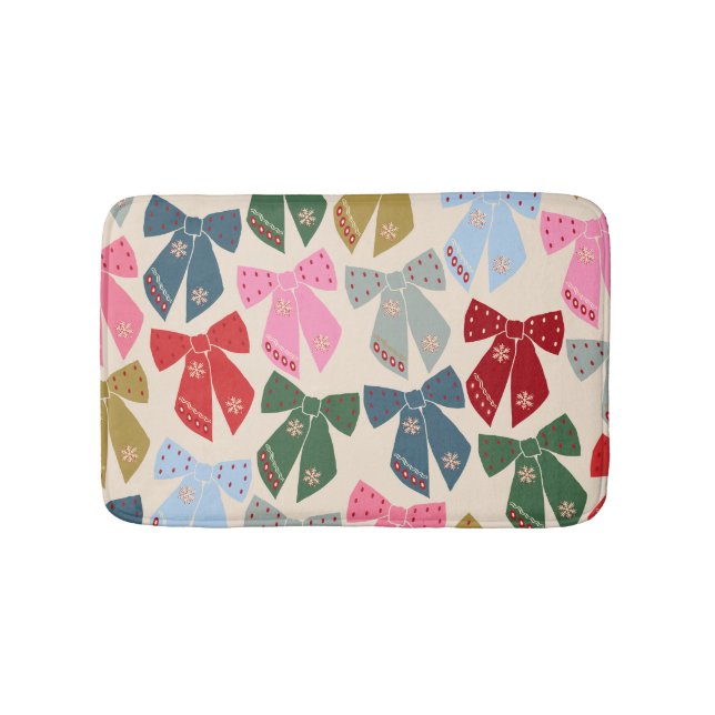 Tapis De Bain Noël Bows Coquette (Devant)