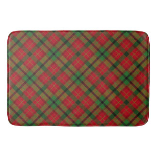 Tapis De Bain Noël de fête de vacances de plaid de tartan