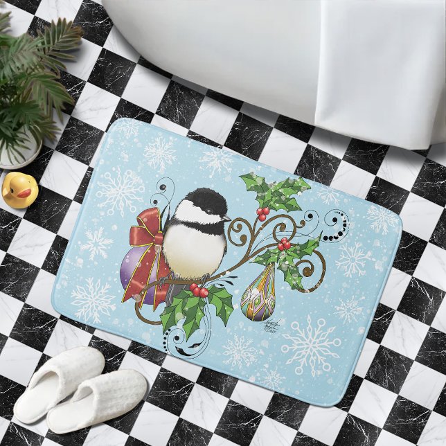 Tapis De Bain Noël de poulet d'hiver (Créateur téléchargé)