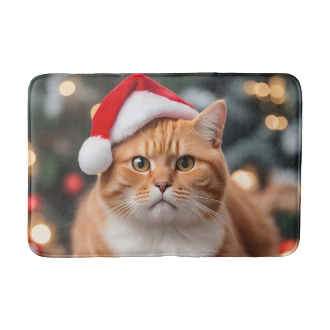 Tapis De Bain Noël Ginger British Shorthair (Devant)