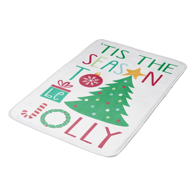 Tapis De Bain Noël Jolly moderne (Angle)