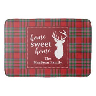 Tapis De Bain Noël Plaid Maison de vacances Sweet MacBean Tartan