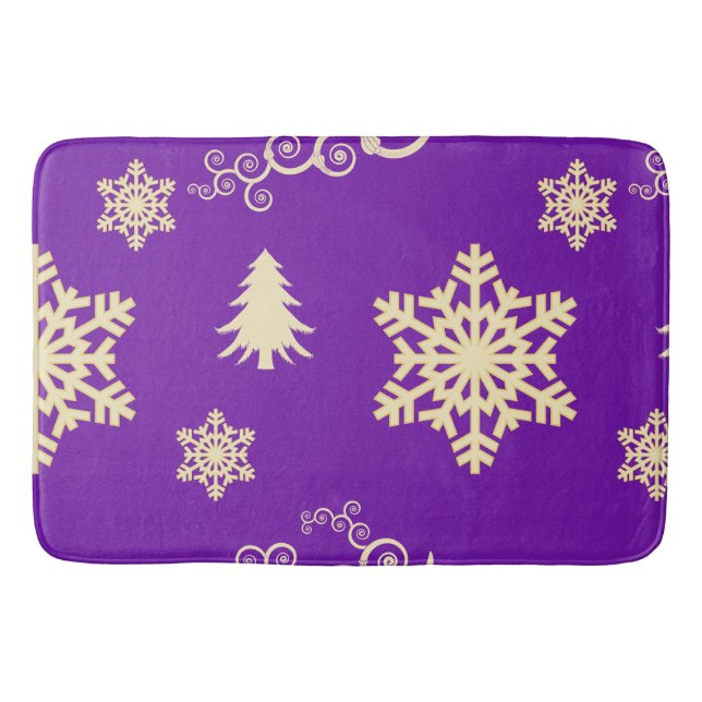 Tapis De Bain Noël pourpre (Devant)