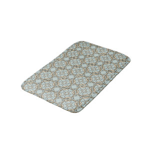 Tapis De Bain Noir crème graphique de verrouillage inspiré