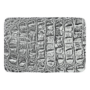 TAPIS DE BAIN NOIR D'ALLIGATOR DU CRU "HORNBACK" ET POIDS EN