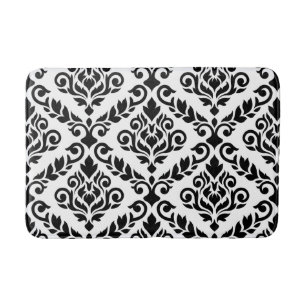 Tapis De Bain Noir d'atterrisseur Ptn de damassé de Prima sur l