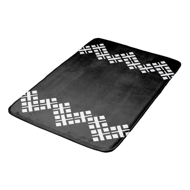 Tapis De Bain Noir et blanc (Angle)