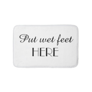 Tapis De Bain Noir et blanc Mat de bain en peluche