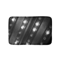 Noir et blanc Twinkles lumières Bath Mat