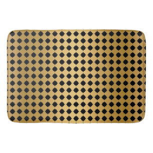 TAPIS DE BAIN NOIR GOLD HEXAGON MOTIF BATT MAT