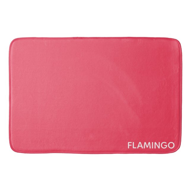 Tapis De Bain Nom de couleur rose Flamant rose (Devant)