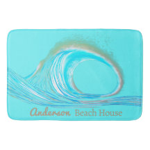 Nom de famille Beach House Turquoise Ocean Wave