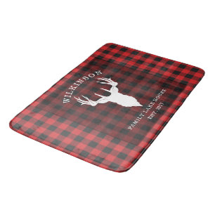 Tapis De Bain Nom de famille Lumberjack Plaid Lake House