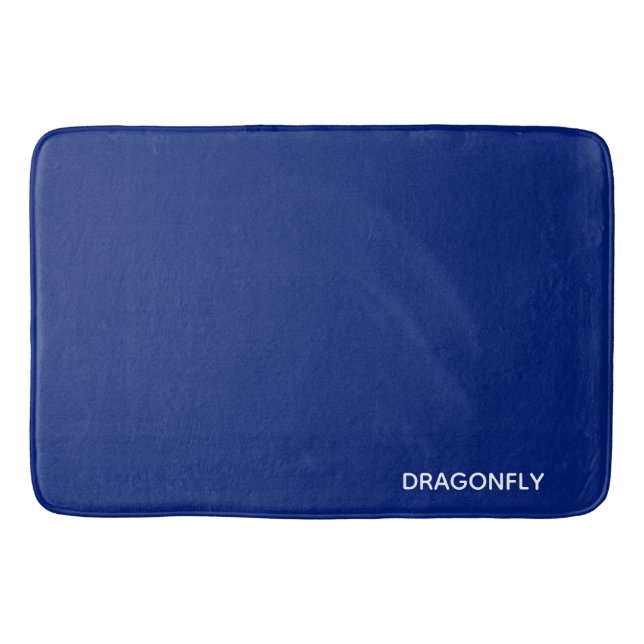 Tapis De Bain Nom de la couleur bleue de la libellule (Devant)