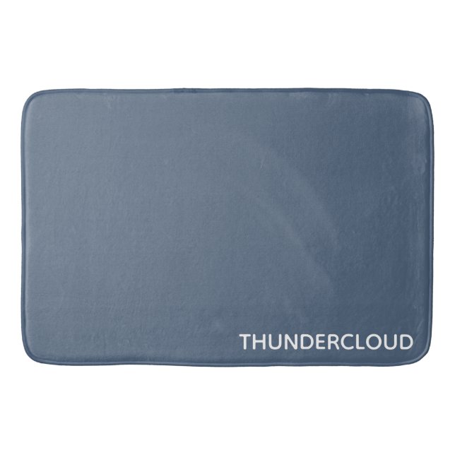 Tapis De Bain Nom de la couleur gris-bleu du nuage-tonnerre (Devant)