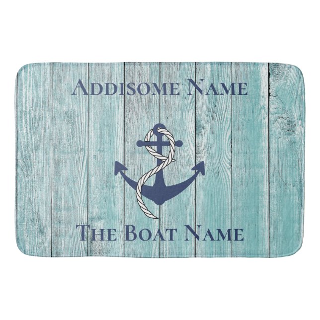 Tapis De Bain Nom du bateau de famille nautique Lampe de table d (Devant)