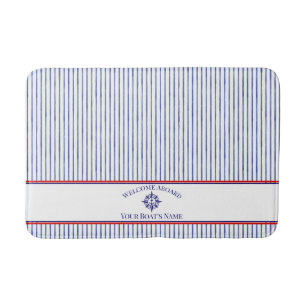 Tapis De Bain Nom du bateau Rose des vents Ancre nautique 