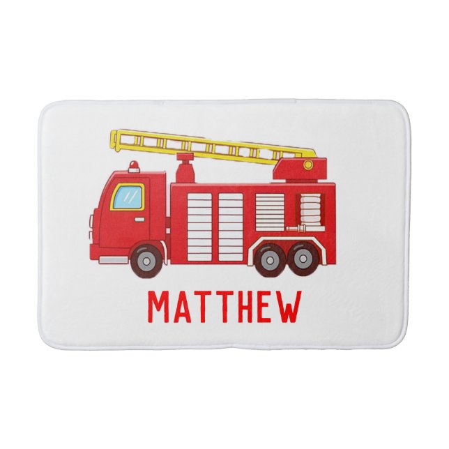 Tapis De Bain Nom du camion-feu Bath Mat (Devant)