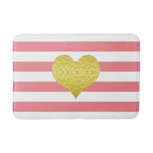 Tapis De Bain Nom du Motif Moderne Pink Stripes