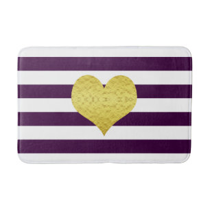 Tapis De Bain Nom du Motif Moderne Purple Stripes