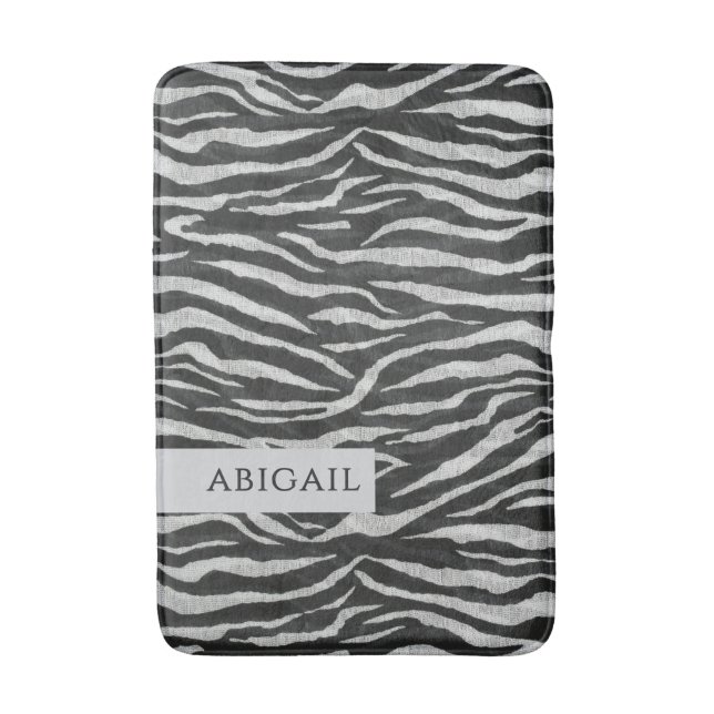 Tapis De Bain Nom et Poster de animal monochrome (Devant (Vertical))