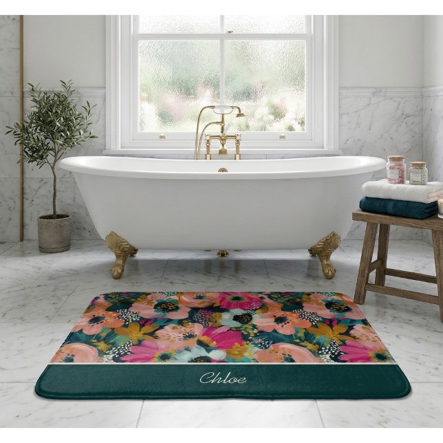 Tapis De Bain Nom floral (Créateur téléchargé)