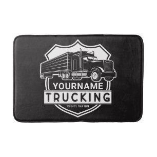 Tapis De Bain NOM personnalisé Camions Big Rig Semi Trucker