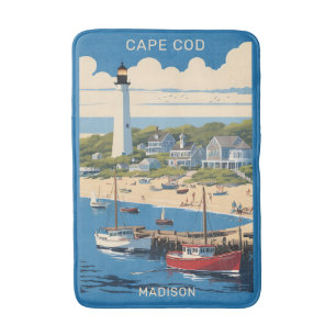 Tapis De Bain Nom personnalisé Cape Cod Massachusetts