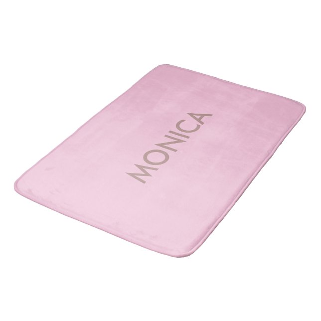 Tapis De Bain Nom personnalisé girly rose (Angle)