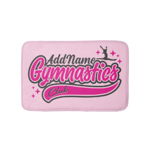 Tapis De Bain NOM personnalisé Gymnaste Split Leap Gymnastique