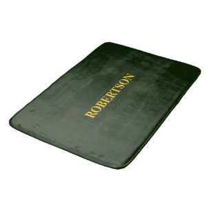Tapis De Bain Nom personnalisé minimaliste vert