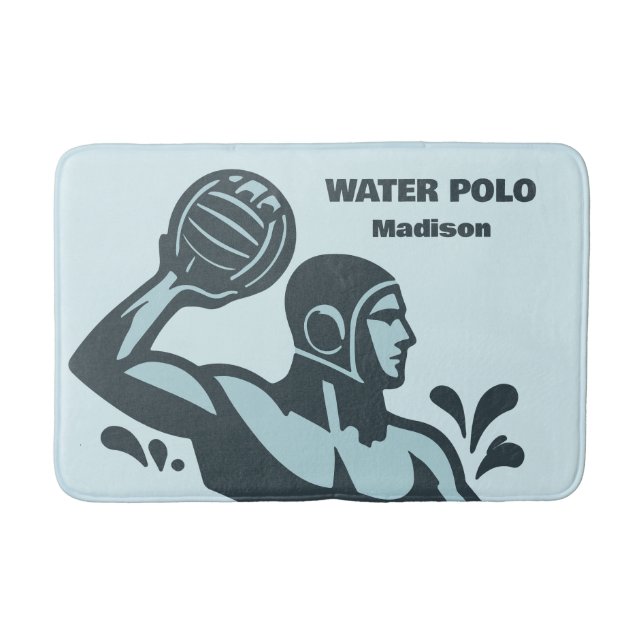 Tapis De Bain Nom personnalisé Water Polo (Devant)