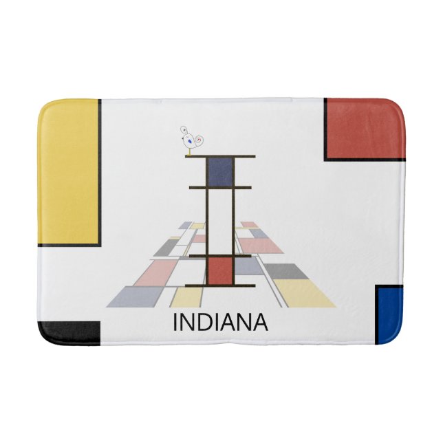 Tapis De Bain Noplasticisme incroyable Art Monogramme. Lettre I (Devant)