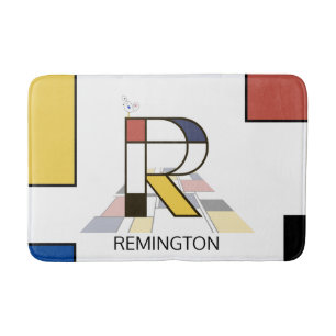 Tapis De Bain Noplasticisme incroyable Art Monogramme. Lettre R