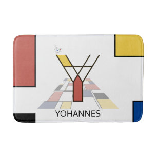 Tapis De Bain Noplasticisme incroyable Art Monogramme. Lettre Y