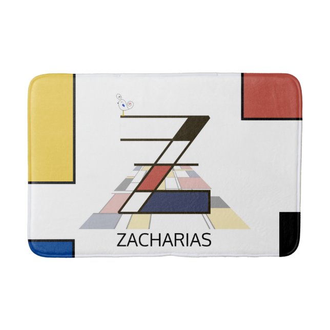 Tapis De Bain Noplasticisme incroyable Art Monogramme. Lettre Z (Devant)