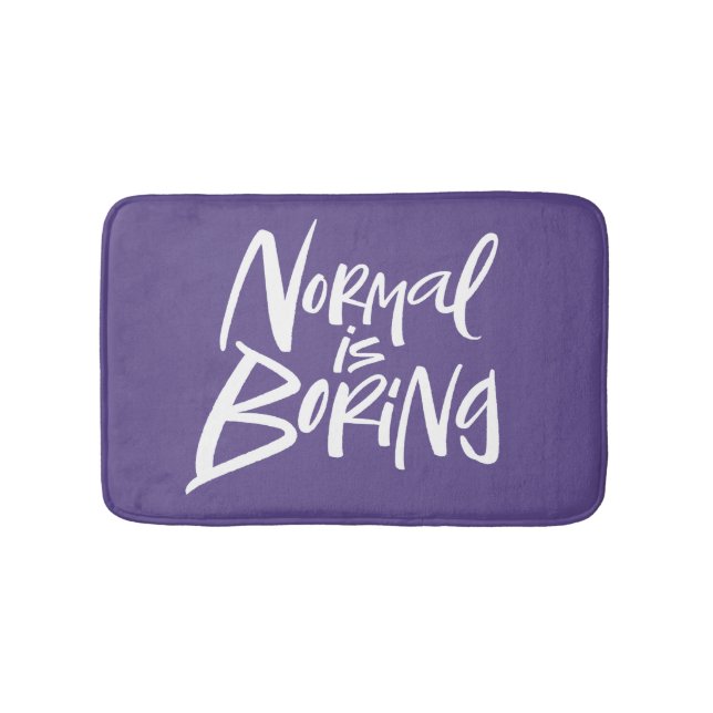 Tapis De Bain Normal Est Boring Lettering Violet Pourpre Artiste (Devant)